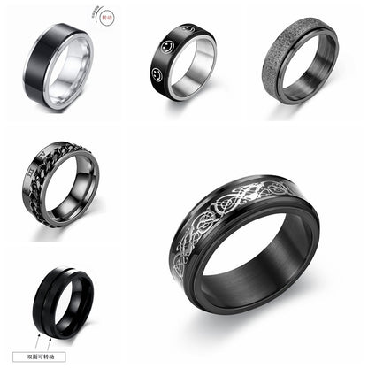 Metal Fidget Ring Spinner Ring for Men US Size 6-13 2