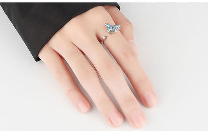 Adjustable Flower Fidget Ring Anxiety Relief for Women Spinner Ring 10