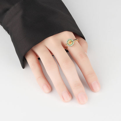 Silver Tone Adjustable Planet Fidget Ring Anxiety Relief for Women 2