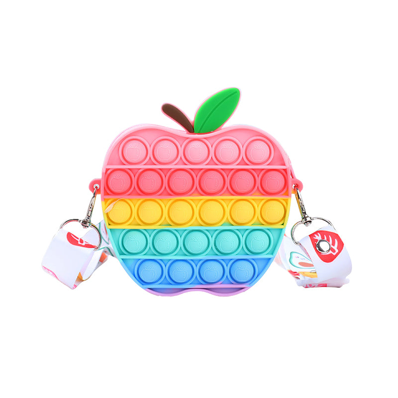 Silicone Pop It Fidget Toy Purse Sensory Bag for Kids and Adults 31