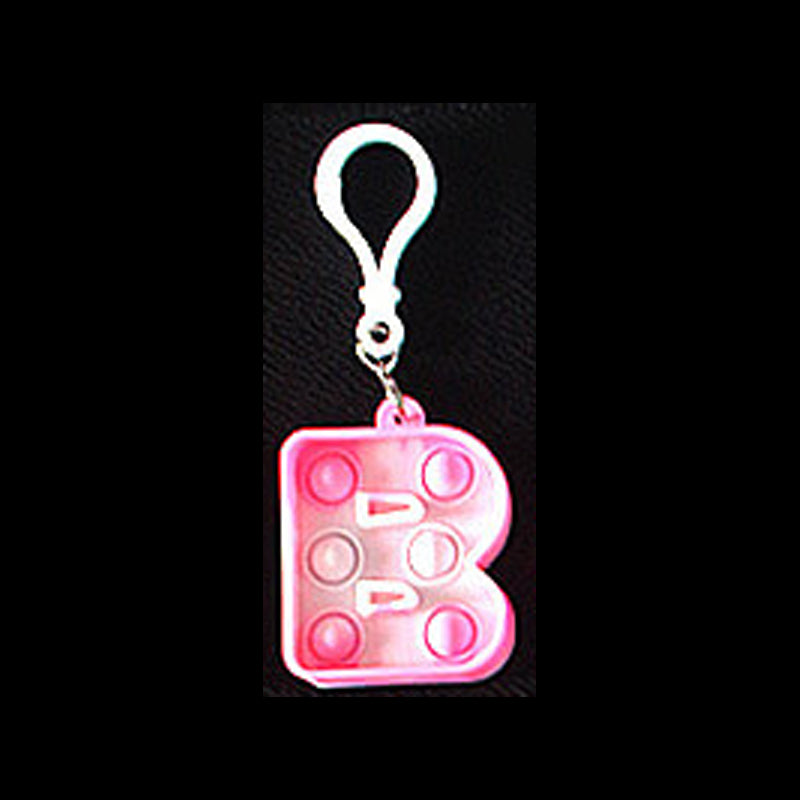 Silicone Pop It Fidget Toy Alphabet Letters A-Z Keychain 10