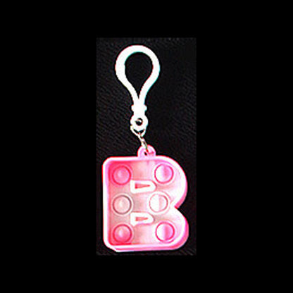Silicone Pop It Fidget Toy Alphabet Letters A-Z Keychain 10