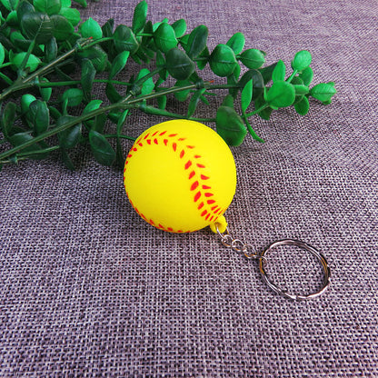 Soft Foam Baseball Sensory Stress Ball Fidget Toy with Keychain 8