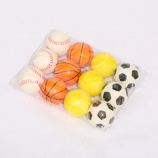 Sports Themed Squishy Stress Balls Set 6.3cm 12 Pack