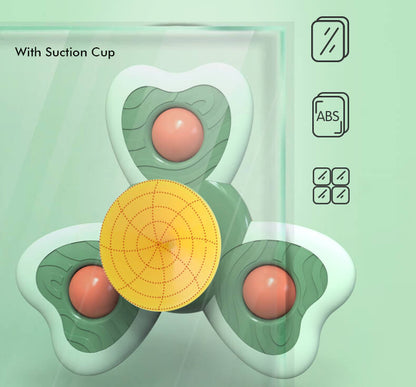 Plastic Spinner Fidget Toy with Suction Cup 3 Pack Bee Snail Butterfly 3