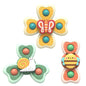 Plastic Spinner Fidget Toy with Suction Cup 3 Pack Bee Snail Butterfly