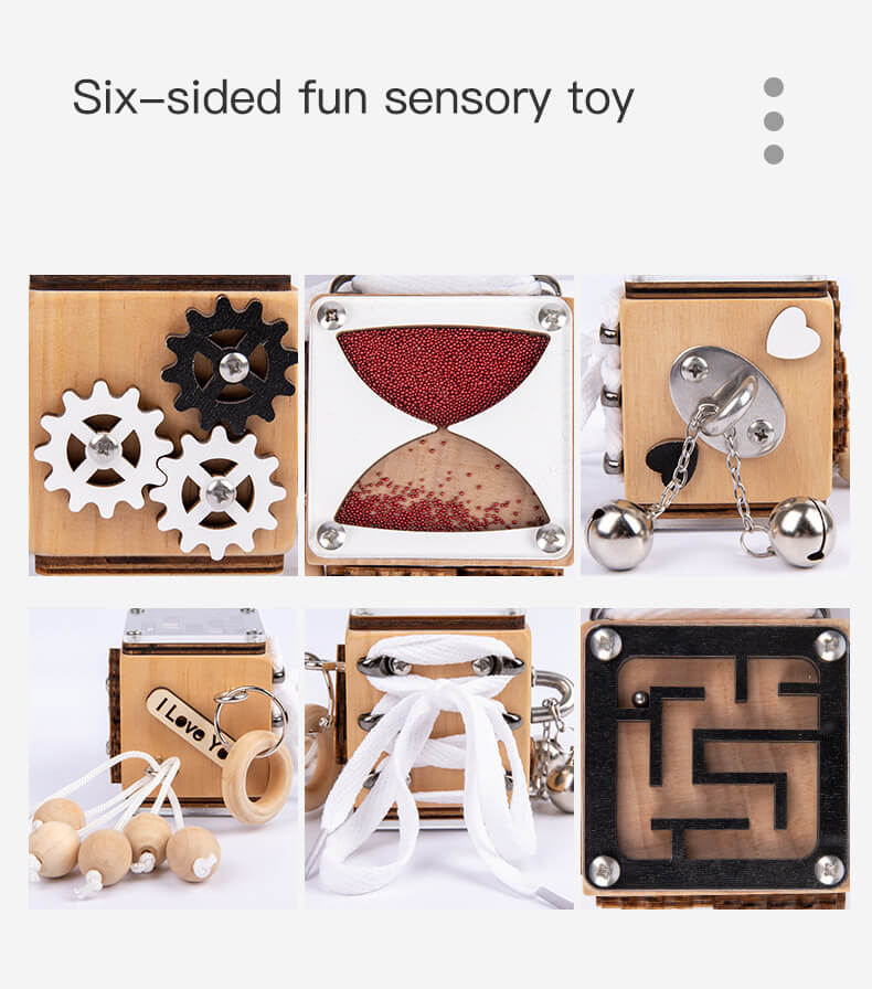 Wooden Spinner Busy Board Montessori Toy for Toddlers 4