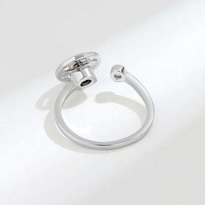 Adjustable Black 4 Leaf Fidget Ring Anxiety Relief for Women 4