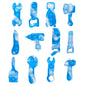 Silicone Simple Dimple Tool Kit Pop Push Bubbles Fidget Toy 12 Pack 2