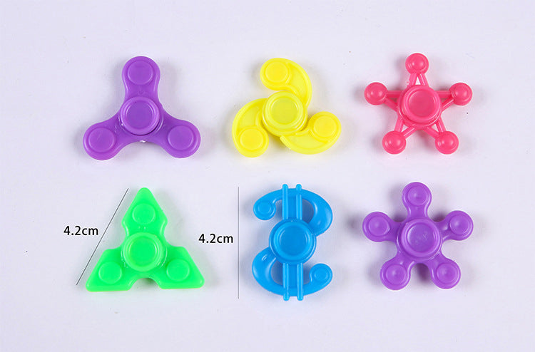 Plastic Fidget Spinner with Bearings Random Style 50pcs 6