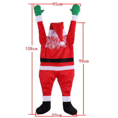 Flannelette Santa Claus Wall Climbing Christmas Decoration 110cm/170cm 5