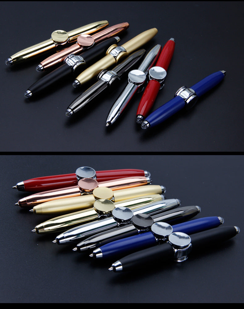 Metal Fidget Spinner Pen Gyro Pen with Light 17