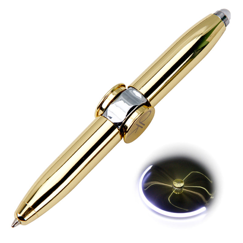 Metal Fidget Spinner Pen Gyro Pen with Light