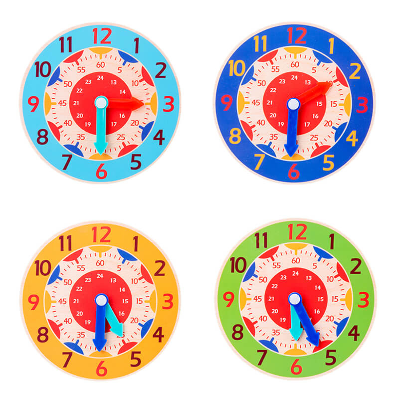 Wooden Montessori Toys Educational Clock for Toddlers