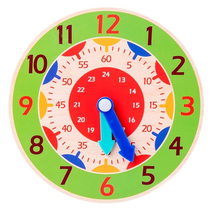 Wooden Montessori Toys Educational Clock for Toddlers 3