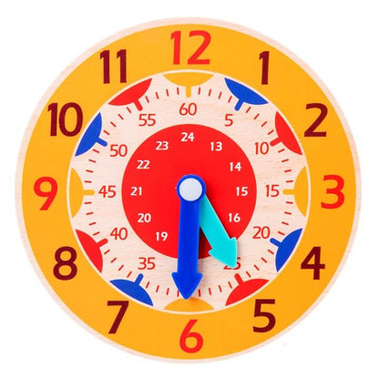 Wooden Montessori Toys Educational Clock for Toddlers 4