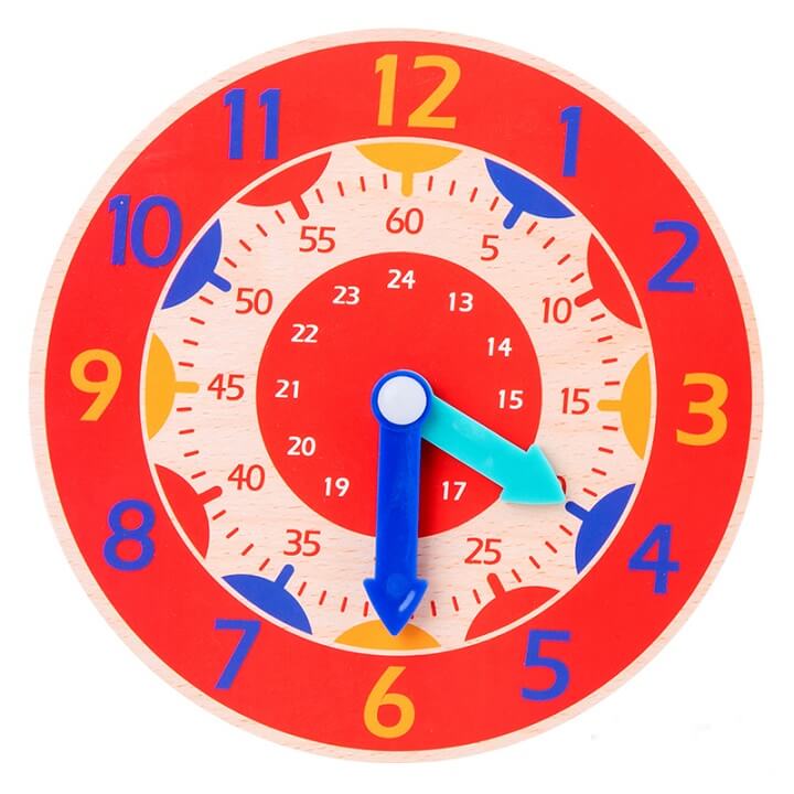Wooden Montessori Toys Educational Clock for Toddlers 5