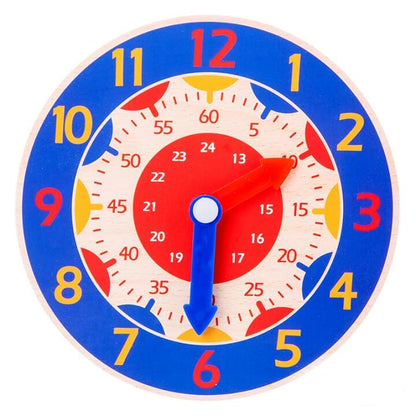 Wooden Montessori Toys Educational Clock for Toddlers 6