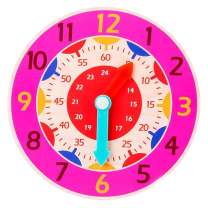 Wooden Montessori Toys Educational Clock for Toddlers 7