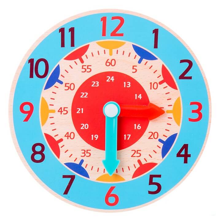Wooden Montessori Toys Educational Clock for Toddlers 8