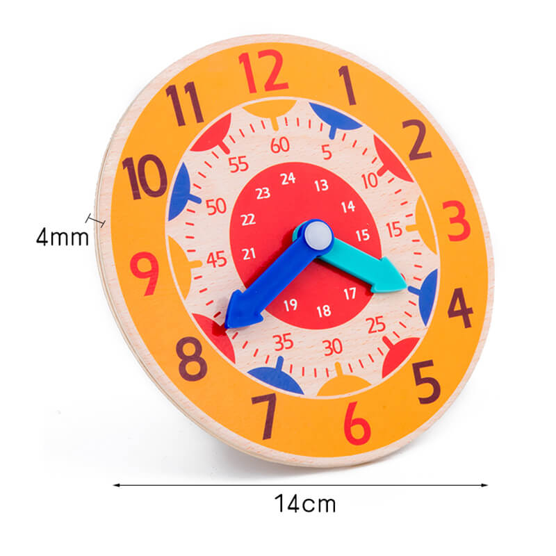 Wooden Montessori Toys Educational Clock for Toddlers 2