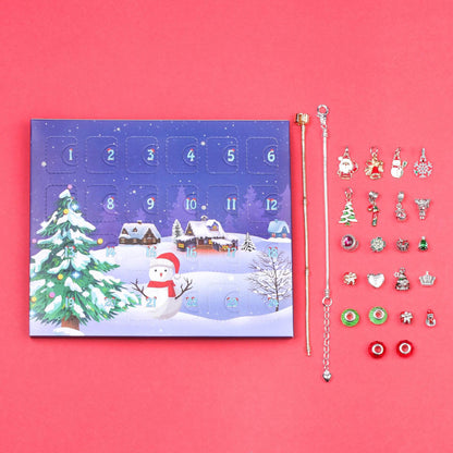 Christmas Advent Calendar DIY Jewelry Bracelet Gift Box Set 17
