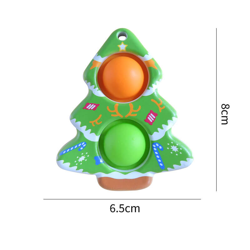 Silicone Pop It Fidget Toy Christmas Bubble Pop Sensory Dimple 2