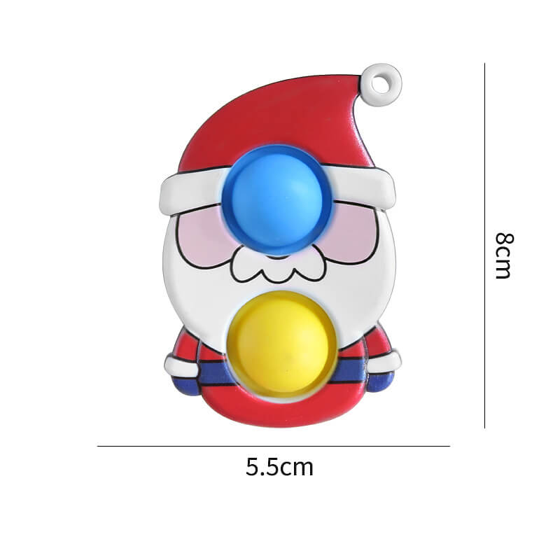 Silicone Pop It Fidget Toy Christmas Bubble Pop Sensory Dimple 3