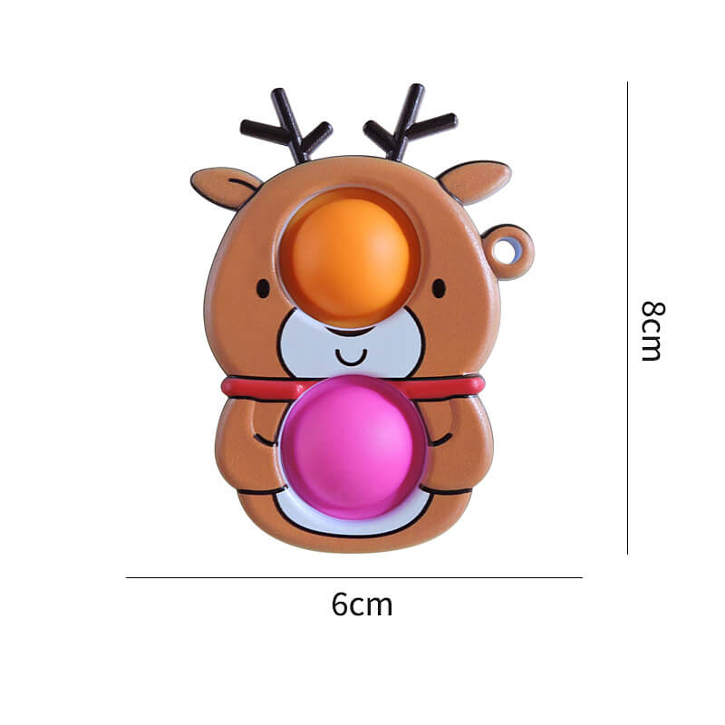 Silicone Pop It Fidget Toy Christmas Bubble Pop Sensory Dimple 4