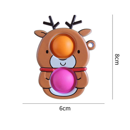 Silicone Pop It Fidget Toy Christmas Bubble Pop Sensory Dimple 4