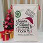 Christmas Canvas Gift Bag Double Drawstring Mouth 50x70cm 5