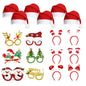 Christmas Decorative Glasses Hat Headband Clapping Ring Bracelet Party Favor Set 9