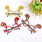 Merry Christmas Glitter Glasses Frames Holiday Party Decoration 27