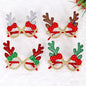 Merry Christmas Glitter Glasses Frames Holiday Party Decoration 30