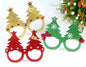 Merry Christmas Glitter Glasses Frames Holiday Party Decoration 37