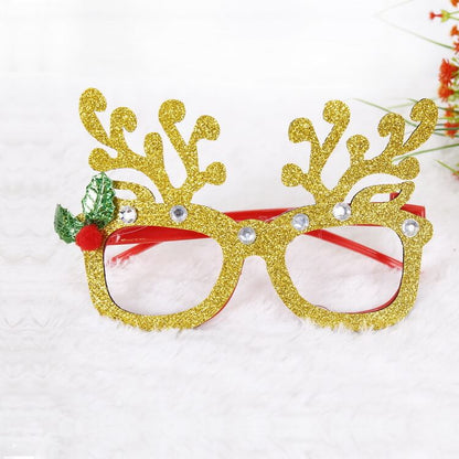 Merry Christmas Glitter Glasses Frames Holiday Party Decoration 40