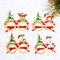 Merry Christmas Glitter Glasses Frames Holiday Party Decoration 42