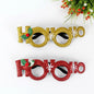 Merry Christmas Glitter Glasses Frames Holiday Party Decoration 17