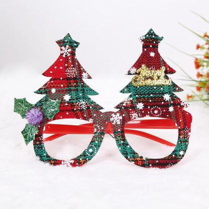 Merry Christmas Glitter Glasses Frames Holiday Party Decoration 47