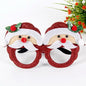 Merry Christmas Glitter Glasses Frames Holiday Party Decoration 18