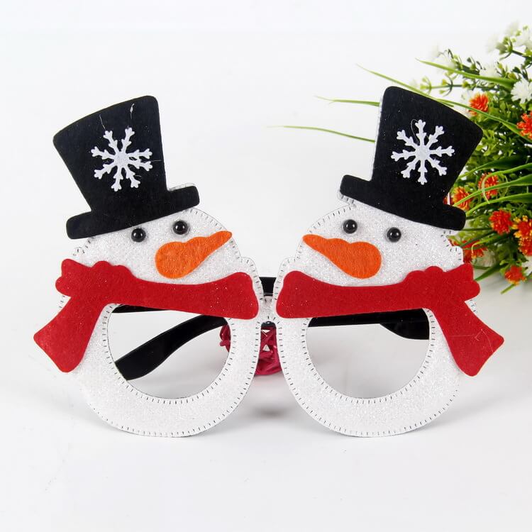 Merry Christmas Glitter Glasses Frames Holiday Party Decoration 20