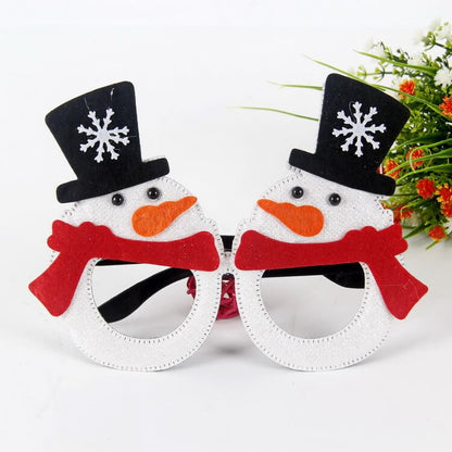 Merry Christmas Glitter Glasses Frames Holiday Party Decoration 20