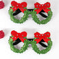 Merry Christmas Glitter Glasses Frames Holiday Party Decoration 21