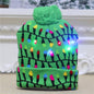 Light Up Knitted Christmas Hat Holiday Decoration 24x21cm 12