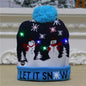 Light Up Knitted Christmas Hat Holiday Decoration 24x21cm 13