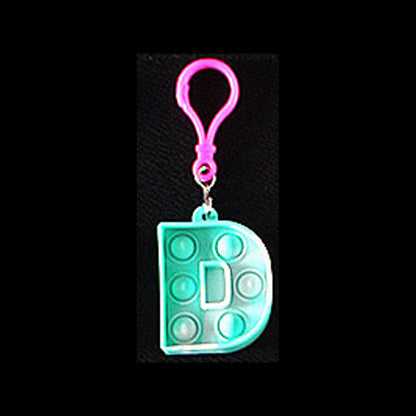 Silicone Pop It Fidget Toy Alphabet Letters A-Z Keychain 12