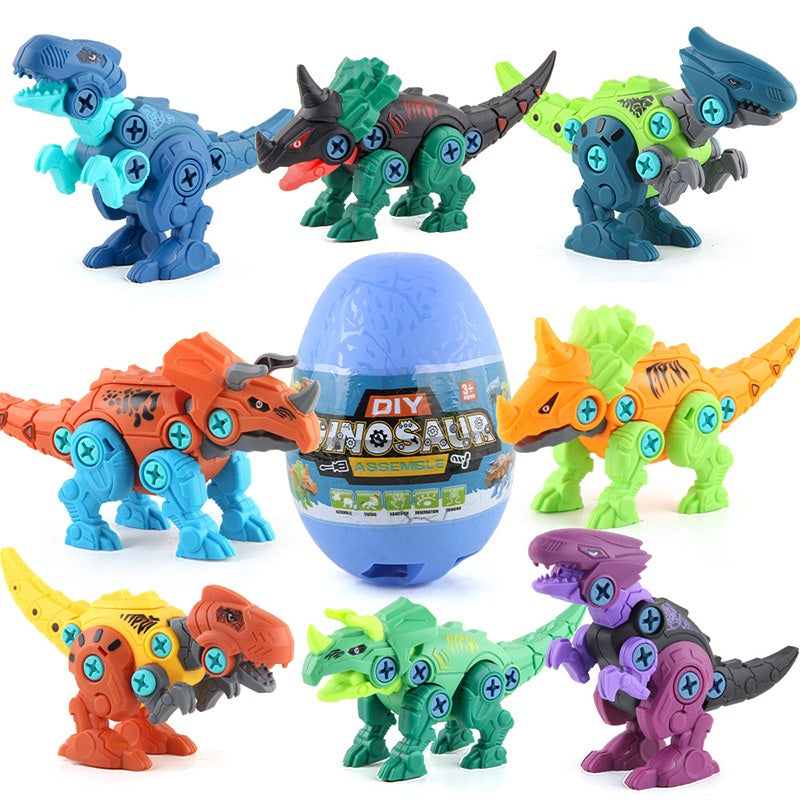 Plastic Dinosaur Building Blocks Educational DIY Construction Toy Set 7