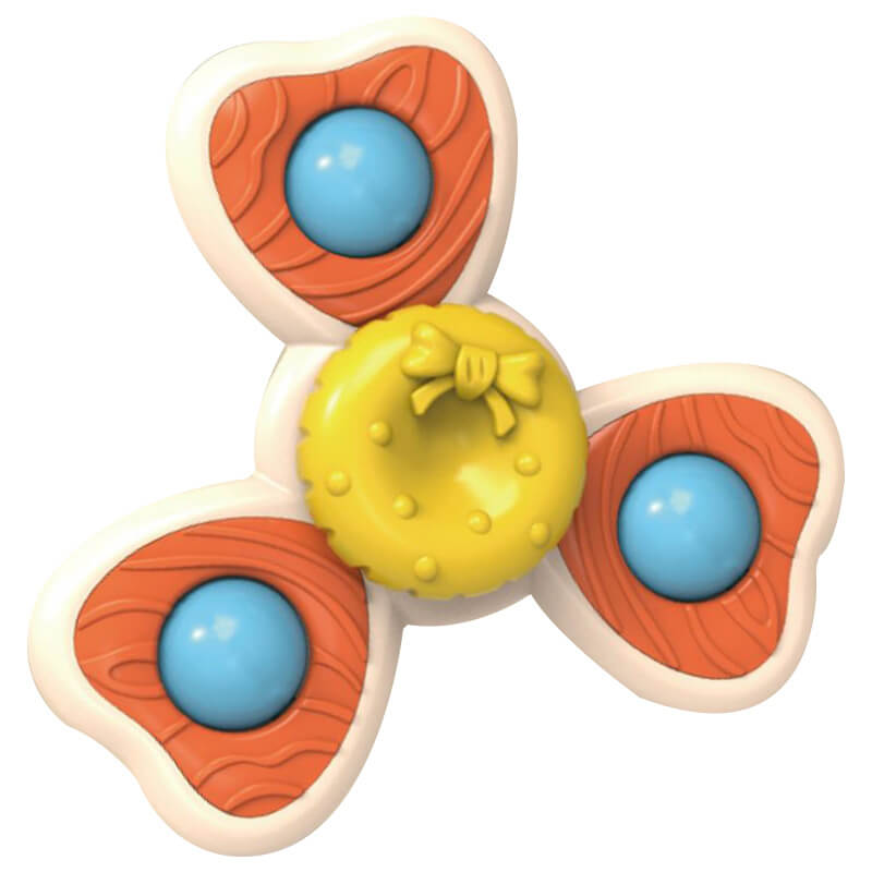Plastic Spinner Fidget Toy with Suction Cup 3 Pack Lollipop Ice Cream Doughnuts 3