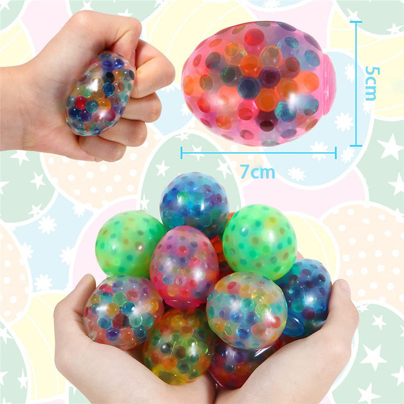 Egg-Shaped Sensory Stress Ball with Liquid DNA Beads 2