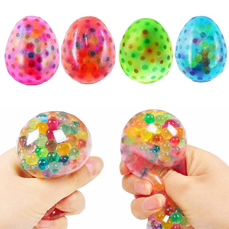 Egg-Shaped Sensory Stress Ball with Liquid DNA Beads